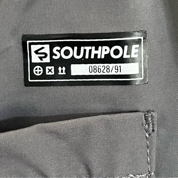 Men’s Southpole Cargo Joggers Track Pants Drawstring Size Large Gray 90’s Y2K - Picture 11 of 14